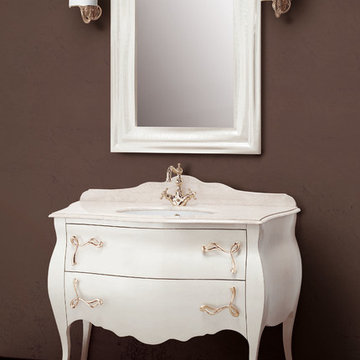 GM Luxury Seta 45.3" Bathroom Vanity Cabinet Set Single Sink Gloss Lacquer