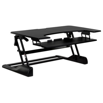 Extra Wide Height Adjustable Standing Desk Converter by Mount-It!