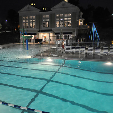 URBAN: outdoor heated swimming pool with racing lanes + water feature