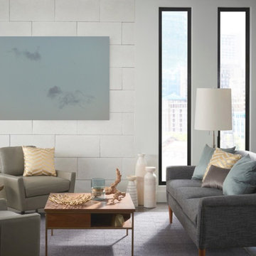 “Grey Horses” in a Contemporary Living Room