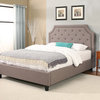Abbyson Living Sierra Upholstered Platform Bed, Gray, Queen