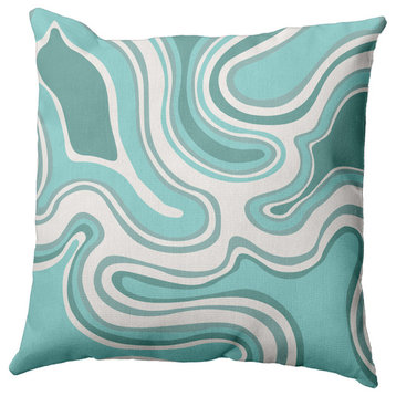 20" x 20" Agate Decorative Indoor Pillow, Wave Top Blue