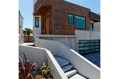 Example of a minimalist exterior home design in Santa Barbara