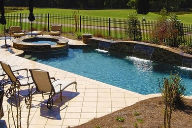 Inspiration for a timeless pool remodel in Atlanta