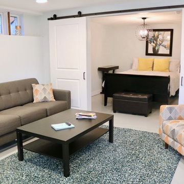 Basement Apartment ADU Living/Bedroom After