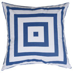 StyleCraft - Dann Foley Cotton Canvas Cushion Navy Blue and White Upholstery - Take a comfortable approach to styling your home with the StyleCraft Dann Foley cotton canvas cushion. This soft and stylish pillow is an excellent decoration for your living room, bedroom or finished basement space.