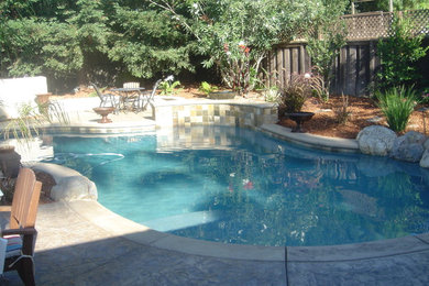 Example of a trendy pool design in Sacramento