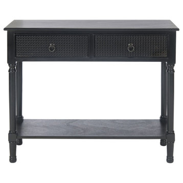 Carlie 2 Drawer Console Table Black