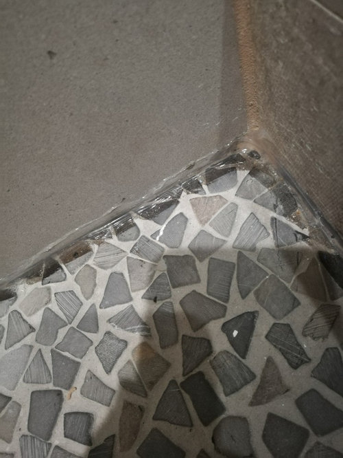 how to clean silicone shine off natural Stone mosaics?