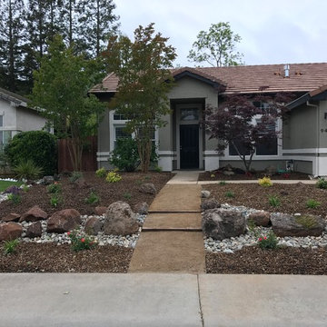 Front yard turf removal and landscape enhancement