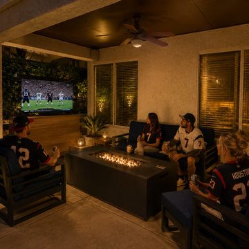 Outdoor Football Night with Hidden 65" TV Lift