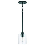 Capital Lighting - Greyson One Light Pendant, Matte Black - Stylish and bold. Make an illuminating statement with this fixture. An ideal lighting fixture for your home.