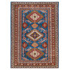 Tribal, One-of-a-Kind Hand-Knotted Area Rug Light Blue, 5'0"x6'10"