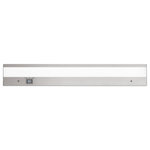 WAC Lighting - Duo 18" ACLED Dual Color Temp-Light Bar, Brushed Aluminum - Duo AC-LED Dual Color Temp Light Bars are a bold and innovative concept for the under cabinet space with a three-way rocker switch that toggles between On/Off, 2700K warm, and 3000K cool color Temps. Duo is free of projected heat, UV, and infrared radiation, great for illuminating heat and color sensitive perishables, apparel, artwork, and collectibles. A built in parabolic reflector creates an edge lit uniform light free of hotspot reflections over kitchen counters in a 1" slim profile that tucks away nicely hidden from plain sight. The space between diffusers is minimized when joining more than 1 light bar together creating a visually seamless line of illumination. Duo Light Bars are line voltage and can be wired directly to 120V romex or BX. Each light bar includes an "I" connector to join more than 1 together with additional cords and accessories for longer runs.
