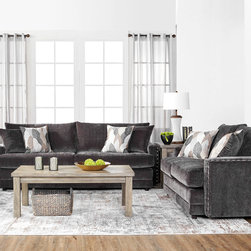 Mink Velvet Sofa Set - Sofas