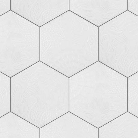 Gaudi Hex White Porcelain Floor and Wall Tile