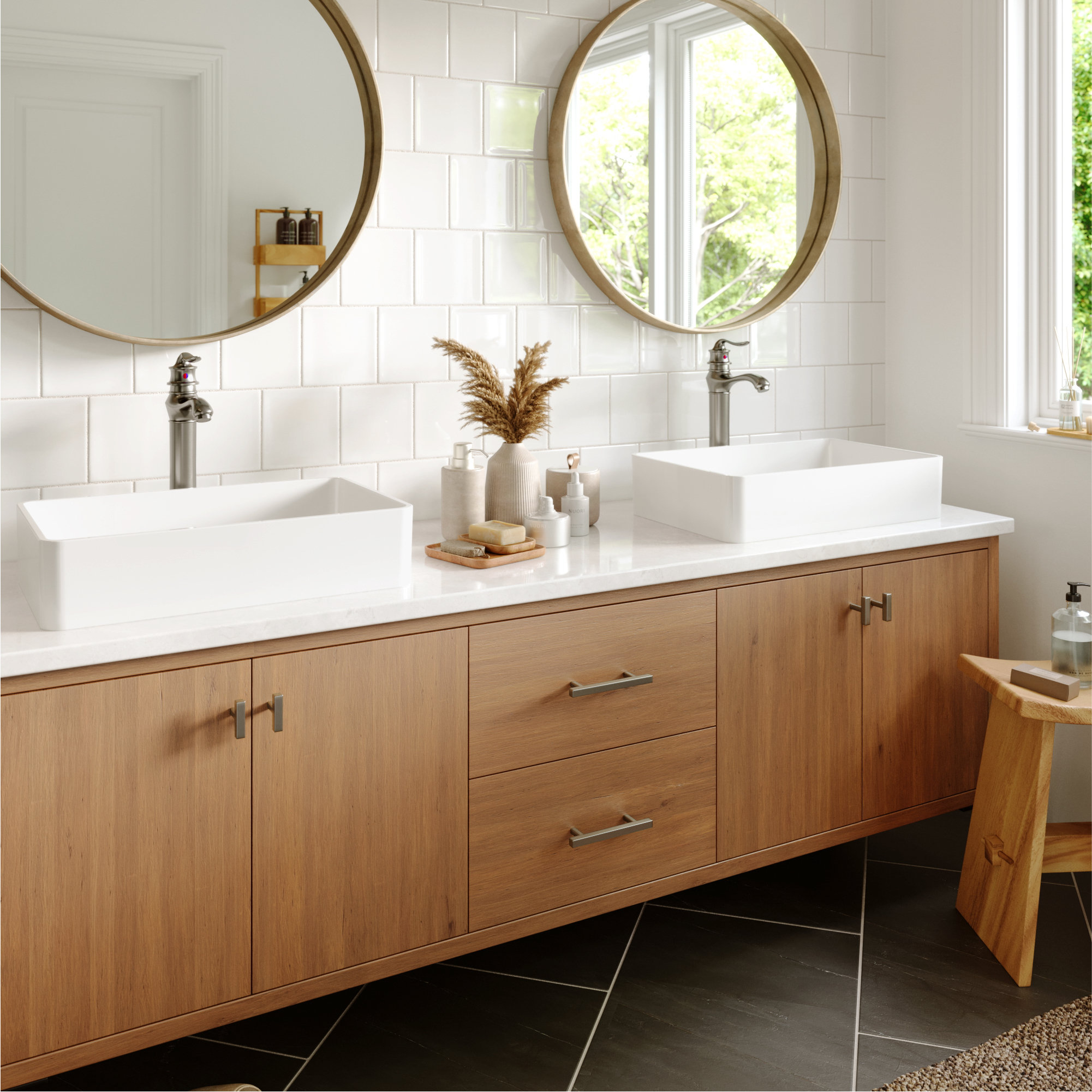Karran KBF432 1-Hole 1-Handle Vessel Faucet With Pop-up Drain, Stainless Steel