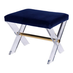 Worlds Away - Worlds Away Dixon &ldquo;X&rdquo; Base Stool - Vanity Stools And Benches