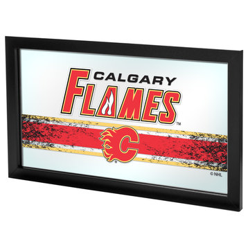 NHL Framed Logo Mirror, Calgary Flames