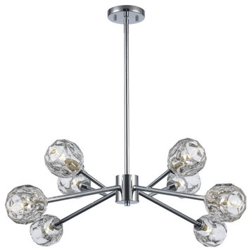 Sequoia Eight Light Pendant in Polished Chrome