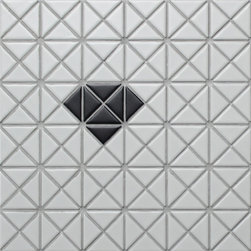 Diamond Pattern: Bold Triangle Tile - TR1-SD-MW-B - Mosaic Tile