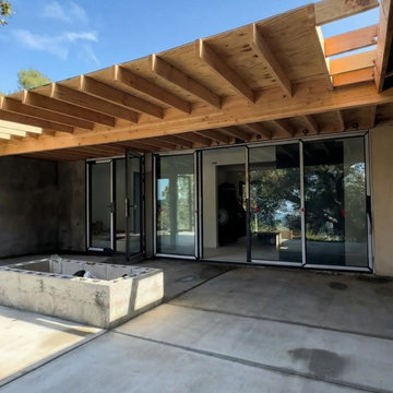 Premium Aluminum Folding and Sliding Doors Wood Frame Integration