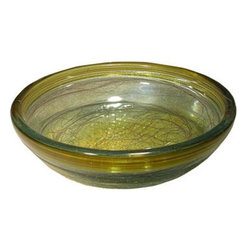 Iris Golde Stringer Classic Blown Glass Vessel Sink - Bathroom Sinks