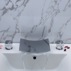 Two Handle Desk Mounted Bathroom Tub Faucet Chrome finished tap mixer - Bathroom Sink Faucets