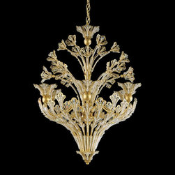12 Light Crystal Chandelier by Schonbek Rivendell with Heirloom Gold finish - Lighting