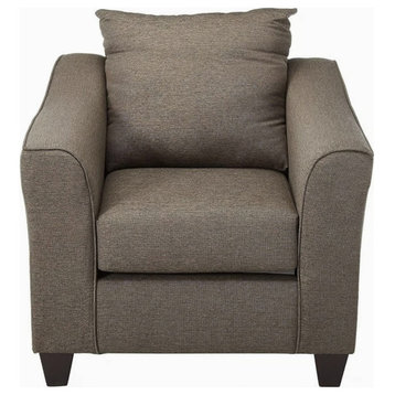 Coaster Salizar Transitional Fabric Flared Arm Accent Chair in Gray