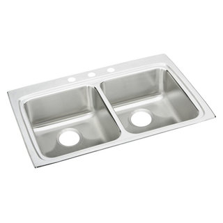 Elkay Stainless Steel Equal 2-Bowl Drop-In Sink - Contemporary ...