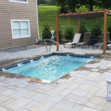 Cocktail Pool with Automatic Cover, Water Features and Fire Pit