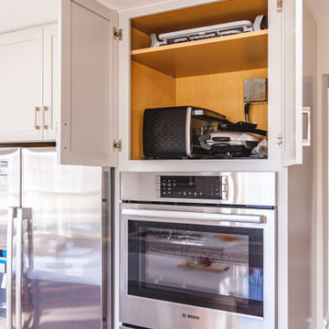 Kitchen Remodeled With White Countertop, Wooden Floor, Big Cabinet Space,Bristow