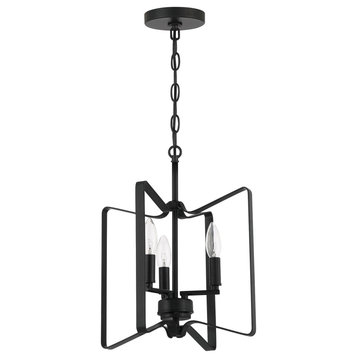 Craftmade 56153 Shayna 3 Light 13"W Taper Candle Style Chandelier - Flat Black