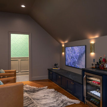 Raleigh NC Bonus Room Remodel — Golf Simulator Lounge & Wet Bar