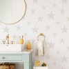 4060-347696 Amira Cream Off White Stars Non Woven Unpasted Wallpaper