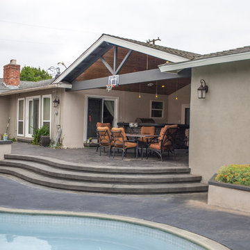 Custom Built Patio Cover and Concrete Patio