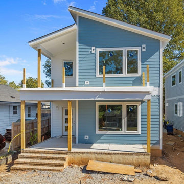 Siding Installation - James Hardie Lap and B&B (Boothbay Blue and Deep Ocean)