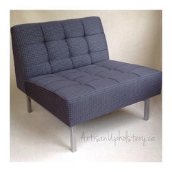 Biscuit Tufted Slipper Chair - Living Room Chairs