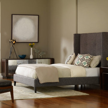 Charcoal Upholstered Platform