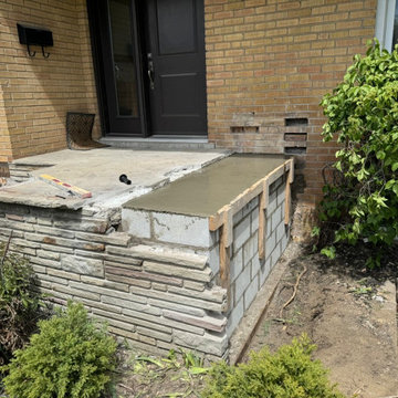 Stone / Flagstone & Concrete Porch / Steps Repair