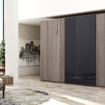 Top Hung Frameless Sliding Wardrobe Graphite Grey Supplied by Inspired Elements