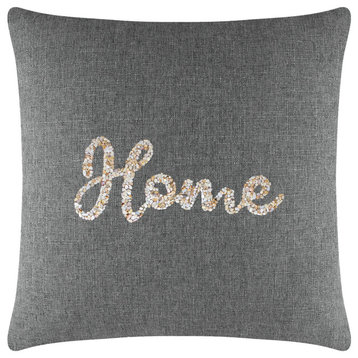 Sparkles Home Shell Home Pillow, 20x20, Gray