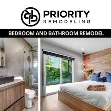 Bedroom and bathroom Remodel by Priority Remodeling