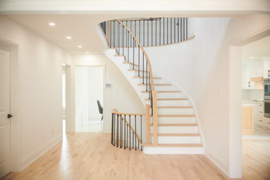 Inspiration for a modern staircase remodel in Toronto