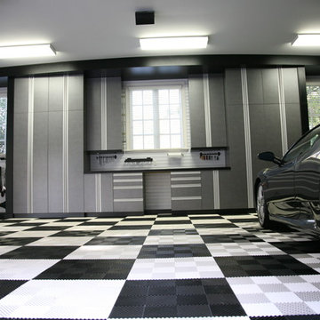 Classic Black and White Garage