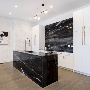 Commercial Space Remodel: Luxe Noir & Marble