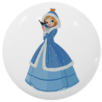 Princess Blue Gown Ceramic Cabinet Drawer Knob