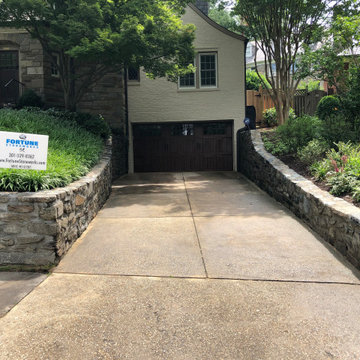 Rebuild and Restoration of Field Stone Driveway Walls in Spring Valley, DC
