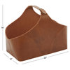 Modern Brown Leather Magazine Holder 560968